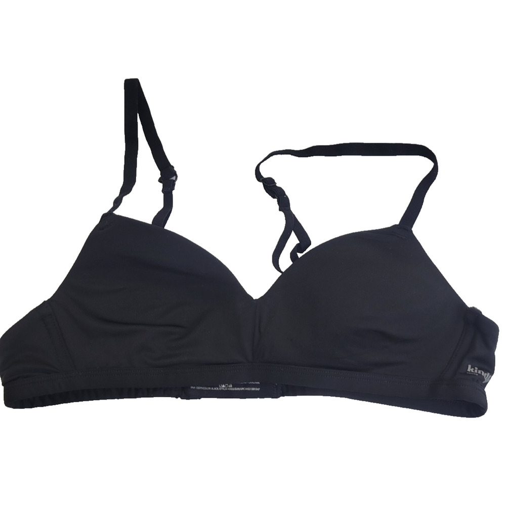 Kindly Yours Black Sustainable Full Coverage Wire Free T-Shirt Bra Size 34A